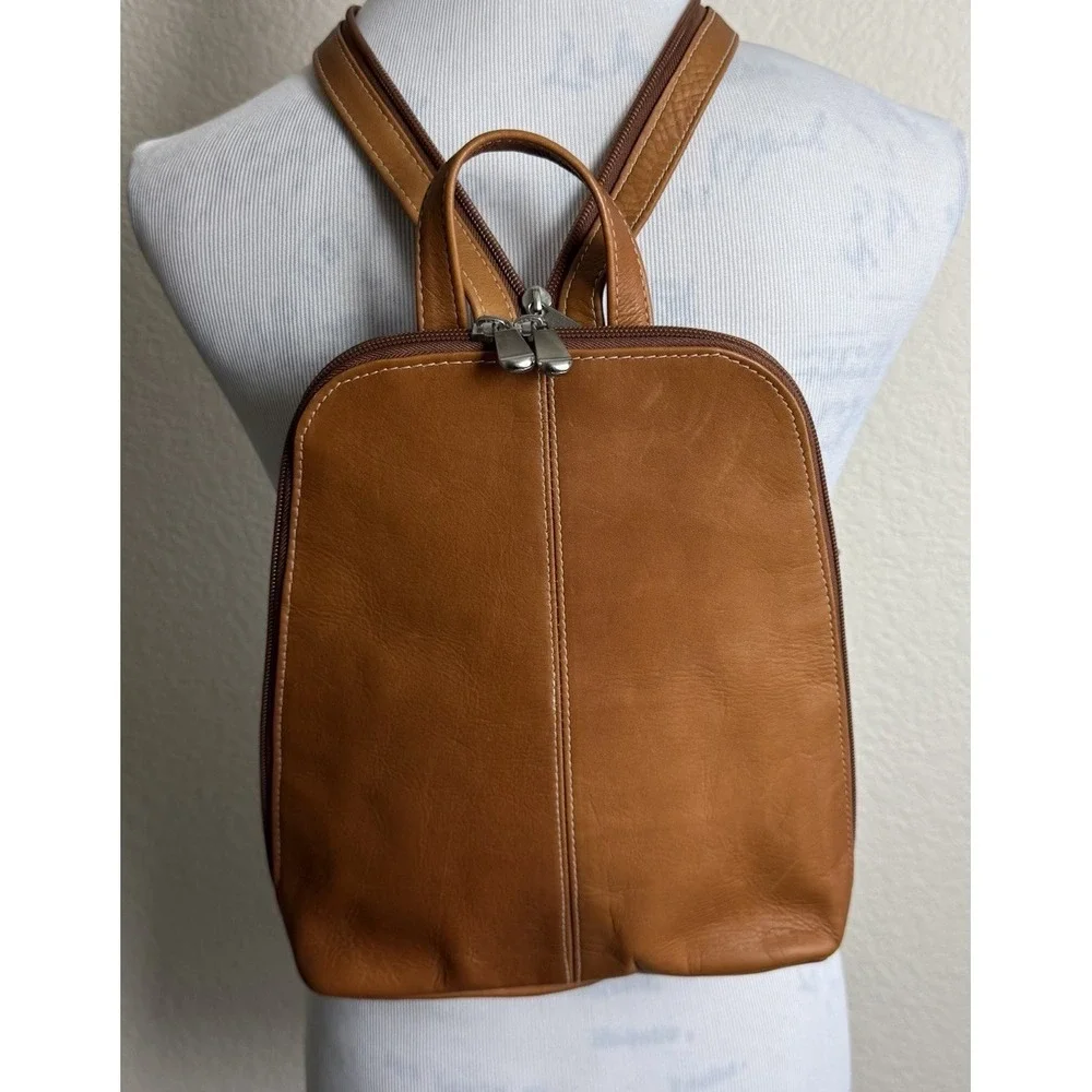 Colombian Convertible Backpack British Tan Leather Small Sling Chic Brand New